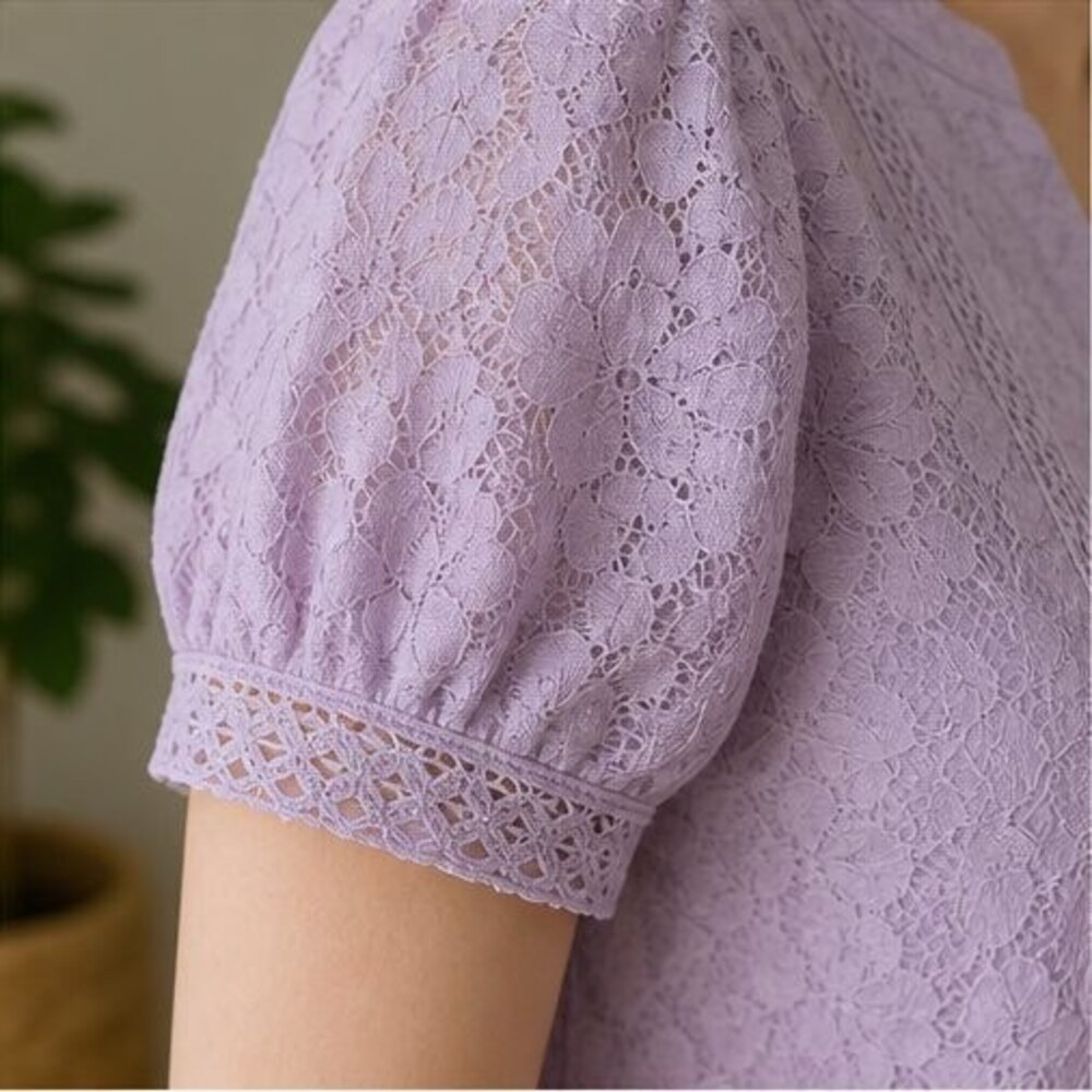 Lilac Ruffle Blouse - Picture 5 of 6